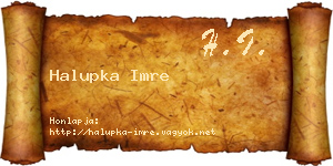Halupka Imre névjegykártya